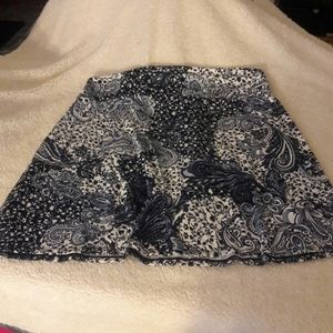 Blue & White printed skirt